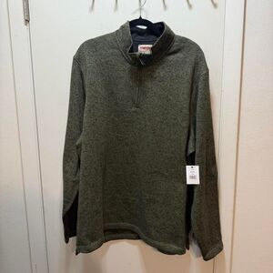 Wrangler Men's Green and Khaki Sweatshirt